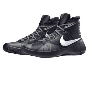 Nike Hyperdunk 2015 Black Metallic Silver High Top Sneakers Basketball 4.5 Youth